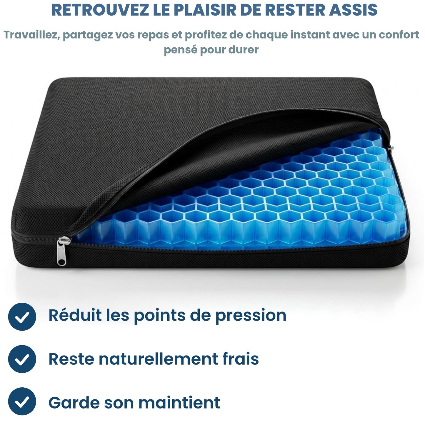 dosserein™ – Le coussin ergonomique pour les séniors qui veulent retrouver le plaisir de rester assis.