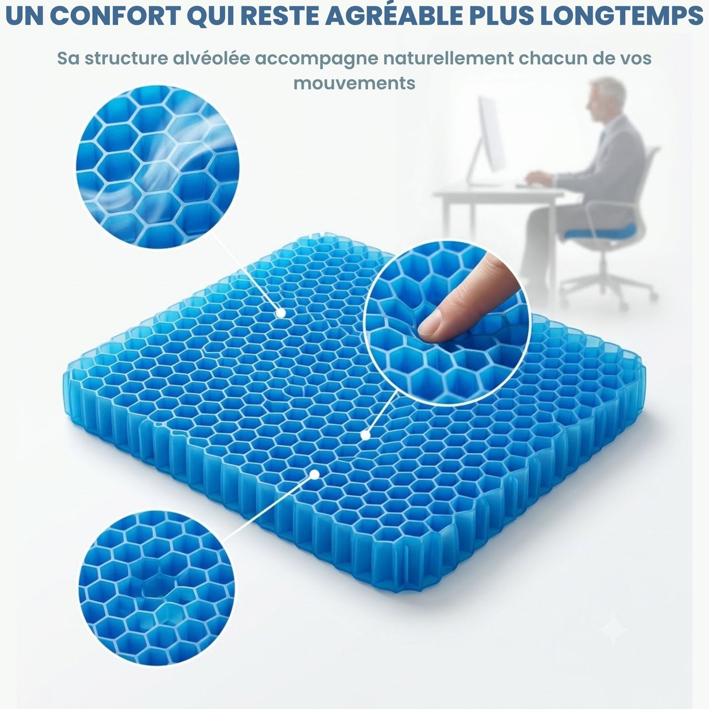 dosserein™ – Le coussin ergonomique pour les séniors qui veulent retrouver le plaisir de rester assis.