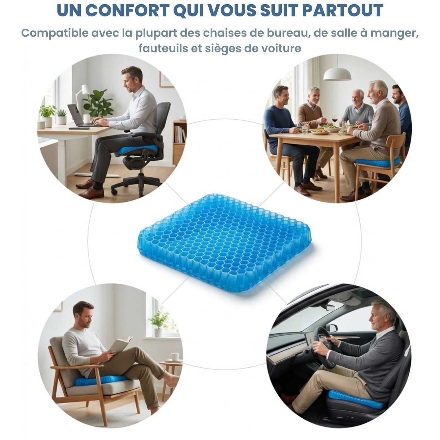 dosserein™ – Le coussin ergonomique pour les séniors qui veulent retrouver le plaisir de rester assis.